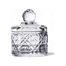 Lüx Kristal Mini Cam Şekerlik & Cam Lokumluk, Kesme Cam Lüx Şekerlik 7.5cm 9.2cm - 06643 Çok Renkli
