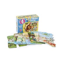 1481 Dıytoy Süper Renkli 4'Lü Puzzle - Hayvanlar - 8 12 16 24 Par