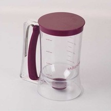 Pazly Hamur Dağıtıcı, Krema Ayırıcı & Kek Ölçme Kabı Seti, 7 Aksesuar, Pratik Pişirme Aracı Pembe