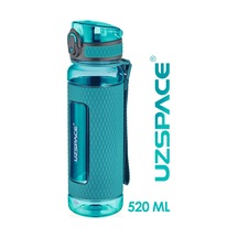 Uzspace 520ml Tritan Su Matarası Silikon Korumalı Kaydırmaz Gövde Yeşil