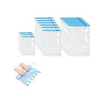 15 Paket Yeniden Kullanılabilir Roll Up Sıkıştırma Torbaları, 35x50,40x60cm+50x70cm Seyahat İçin Vakum Saklama To