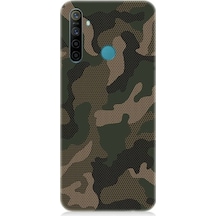 Realme 5i Uyumlu Kamuflaj Desenli Silikon Kılıf