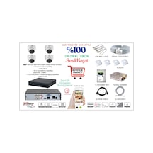 Dahua 5 Mp 4 Sesli Kameralı 30 Mt.renkli Gece Görüşlü Full Hd Bullet Kamera Seti
