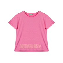 United Colors Of Benetton Kız Çocuk Tshirt Bnt-g21286 Pembe