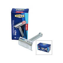 Yuma Ym-403 Traş Aparatı Klasik Metal Nikel Jilet Takmalı Lüx - 12'li Paket