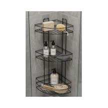 Farist Bath 3 Katlı Banyo Köşelik Siyah 3 Adet Diğer