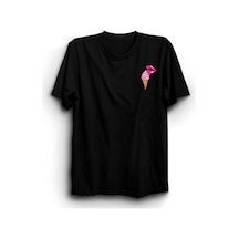 Stoned&Fame Dondurma Ve Dil Baskılı Unisex T-shirt SIYAH Siyah