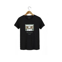 Erkek Siyah Baskılı Trend T-shirt Siyah