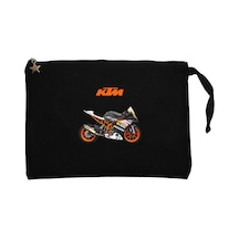 KTM RC 390 Siyah Clutch Astarlı Cüzdan / El Çantası Siyah