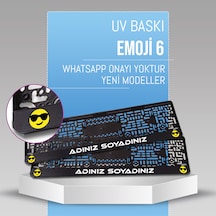 Emoji 6 Plakalık, 2 Adet Premium Uv Baskı, Plakalıkhane
