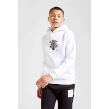 Tshirthane Motosiklet Spitfire Baskılı Unisex Çocuk Kapüşonlu Beyaz Sweat Beyaz