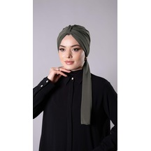 Hürrem Bone Koyu Vizon Pratik Hazır Geçmeli Tesettür Bone Sandy Kumaş Atkılı 2204 38 Koyu Vizon