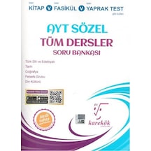 Yks Ayt Sözel Tüm Dersler Soru Bankası Karekök Yayınları N11.26157