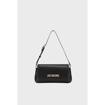 Love Moschino Kadın Ayarlanabilir Omuz Askılı Manyetik Tutturuculu Kabartmalı Logolu Siyah Omuz Çantası Jc4058pp0mlo0000 Siyah