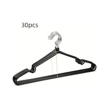 Sunshine011 30 Parça Siyah Ağır Hizmet Metal Kaymaz Askı, Gardırop Ve Yatak Odası İçin Siyah