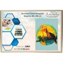 Artebella Numaralı Tuval Kompozit Boyama Antb0010 "Papağan" 35X50