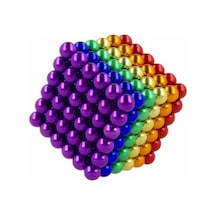 6 Renkli 4 MM 216 Adet Neocube Neodyum Mıknatıs Küp