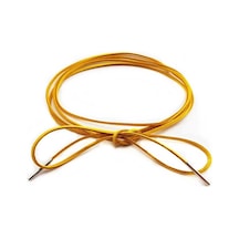 Hardal Rengi Kadın Süet Bağcıklı Choker Kolye Gri