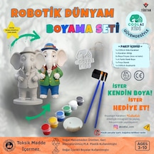 Codlaı Kids Robotik Dünyam 3d Boyama Seti - Çocuklar İçin Eğitici Yaratıcı Oyuncak Boyama Kiti - Süslü Fil