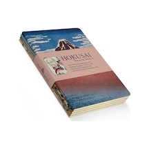 Mount Fuji Series Iı - A6, Hokusai 4'lü Defter Seti Iı, Çizgisiz, Toplam 192 Sayfa, Her Biri 48