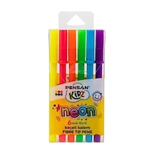 Keçeli Kalem 6 Renk Neon Kesik Uç