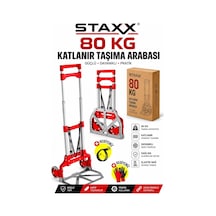 Staxx Ası80fta 80 Kg Katlanır Taşıma Arabası Portatif Koli Yük El Arabası Alüminyum Gövde