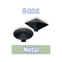 Yuvarlak Düğme Kulp Alüminyum Metal Lüks Modern Mobilya Çekmece Mutfak Dolabı Kulpu Siyah 5 Adet Siyah