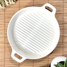 Krdln Ecr-104 Öz Ser.yuvarlak Izgara Fırın Kabı Krem