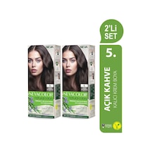 Neva Color Natural Color Saç Boyası 5 Açık Kahve 2'li Set