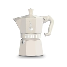 Bialetti - Exclusive: 3 Cups Ocak Üstü Espresso Pişirici - 130ml - Krem Renk - Alüminyum Gövde - Patentli Güvenlik Valfi - Tüm Ocak Türleri İçin Uygundur İndüksiyon Hariç Sku: Smg8690010540683