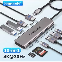 Lemorele 10'un 1'i Çoğaltıcı Hub Usb 3.0/hdmı/100w/type-c/sd/tf