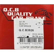 Q.C.B Beşer 3926 Arka Fren Balatası Crafter-Sprinter 06--