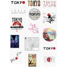 Japonya - Tokyo 15'li Özel Tasarım Sticker Seti 1