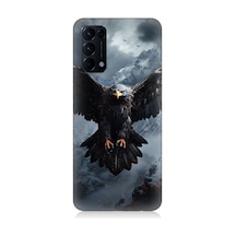 Oppo Reno 5 Pro Uyumlu Uçan Savaşçı Kartal Desenli Silikon Kılıf
