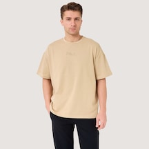 Krem Fila Erkek T-shirt Delgado Fam0564 Krem