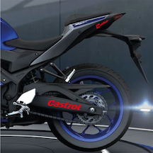 Castrol Yazılı Kırmızı Arka Maşa Sticker Etiket Modeli