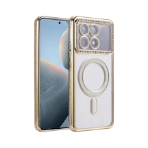 Xiaomi Poco X6 Pro Joke Simli Magneticsafe Kılıf - Gold 0.2M-Çok Renkli