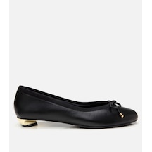 Hotiç Kadın Deri Siyah Topuk Detaylı Babet 01ayh304530a100 Siyah-black Siyah