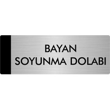 Metal Yönlendirme Levhası, Departman Kapı Isimliği Soyunma Dolabı 10x20 Cm Gümüş Renk