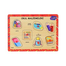 Şık Ahşap Tutmalı Okul Malzemeleri 1 Adet