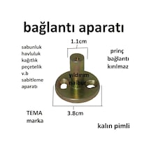 Krom Sabunluk Havluluk Fırçalık Bağlantı Aparatı Sabitleme Aparat