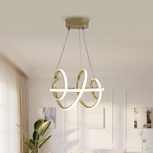 Tt005-sr-byr Tt Ayd. Beyaz Işık Burgu Gold Sarı Kaplama Led Avize Gold
