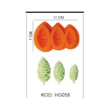 Silikon Kalıp Yılbaşı Çam Ağacı Derin 3 Lü Hg-058 Turuncu