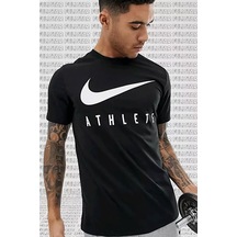 Nike Dri Fit Training Cotton Tee Short Sleeve Baskılı Siyah Tişört 001