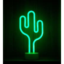 Kaktüs Tasarımlı Neon Lamba Yeşil