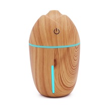 Springsun Mini Usb Hava Nemlendirici, 7 Renkli Işık, 200ml Tank, Otomatik Kapanma, Masaüstü-araç-ofis, Hafif Ahşap Desenli