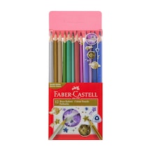 Faber-castell Üçgen Kuru Boya Kalemi Metalik Renkler 12'li 124-Pembe