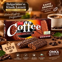 Coffee Kahve Aromalı Çikolata Kaplı Bisküvi 130 G Bulgaristan Atıştırmalığı