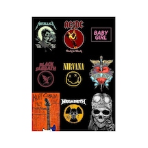 Metal Grupları 4 No Çoklu Sticker Seti Diğer