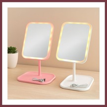 Storeşahin 7\" Led Usb Şarjlı Dikdörtgen Makyaj Aynası, 90 Ayarlı Shn0720 Çok Renkli